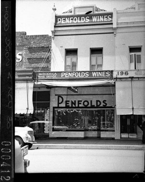 Penfold's Wines display in shop windows of the Bodega W...