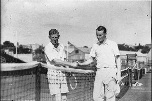 Tennis players Bert Tonkin of Victoria and Dave Thompso...