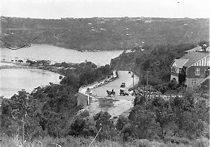Spit Road leading down from Mosman to the Spit with fiv...