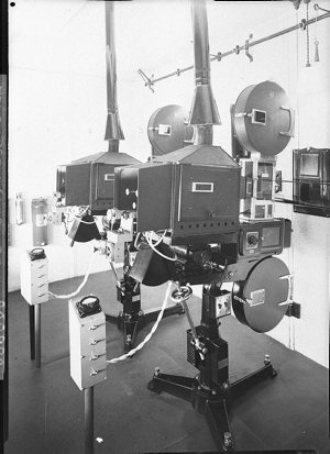 Two film projectors, probably Australian made.  Cumming...