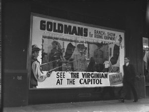 The Virginian window display (taken for Union Theatres)
