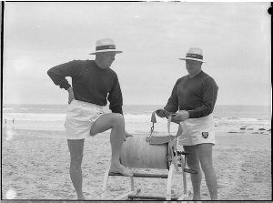 Beach inspectors at Newcastle beach