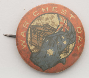 Item 1003: Patriotic, War Chest Day badge, [between 191...