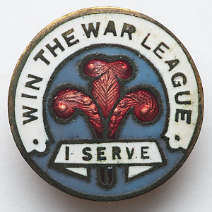 Item 1006: Patriotic, Win the War League badge, [ca. 19...