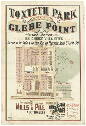 Toxteth Park Estate, Glebe Point, first subdivision [ca...