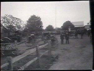 Visitors vehicles in the yard, Government Orchard, Dura...