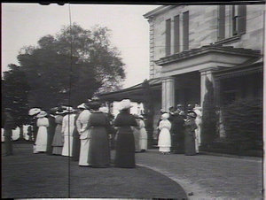 Visitors at Opening of Convalescent Hospital for Men