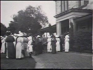 Visitors at Opening of Convalescent Hospital for Men