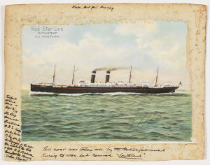 Red Star Line Antwerpen S.S. Vaderland : this boat was ...