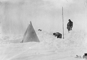 H171: Digging out a sledge camp / C. Archibald Hoadley