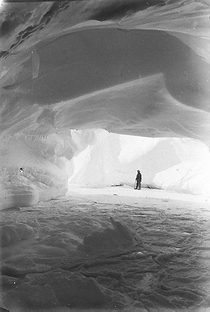 W088: Interior of cave beneath the ice wall east of Joh...