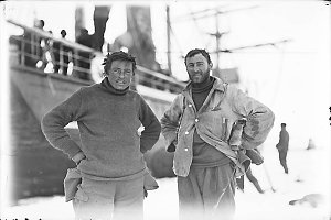 H096: Correll and Laseron, taken on floe ice at the Wes...