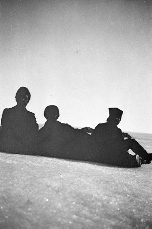 Q452: Sailors photographed on the neve slopes at Cape D...