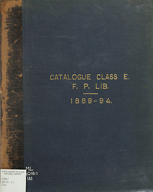 Catalogue of Class E : periodical and serial literature...