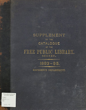 Supplement to the catalogue of the Public Library of Ne...