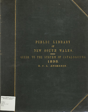 Guide to the system of cataloguing of the Reference Lib...