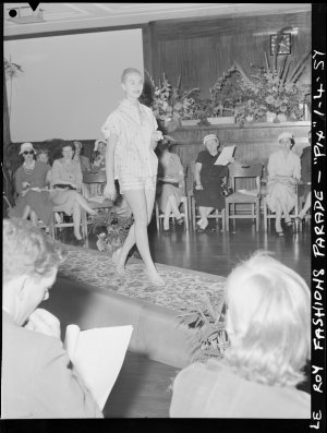 Le Roy Fashions fashion parade in the City, 1 April 1957 / photographs by Lynch