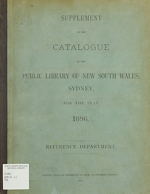 Supplement to the catalogue of the Public Library of Ne...