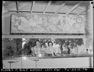 Murals in beer garden - West Ryde, 27 December 1956 / p...