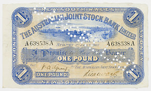 Item 022: Australian Joint Stock Bank Limited, banknote...