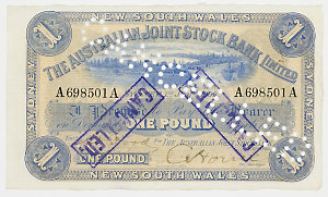 Item 033: Australian Joint Stock Bank Limited, banknote...