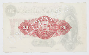 Item 115: City Bank of Sydney, banknote, specimen, twen...