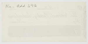 Item 193: National Bank of Australasia Limited, cheque ...