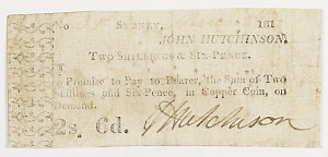 Item 375: Currency note, two shillings and sixpence, is...