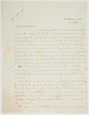 Item 03: Jabez Leonard Lawry Waterhouse letters, 11 Apr...