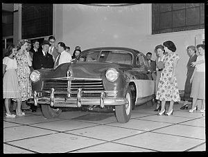 New Hudson car on display - William St, 2 February 1949...
