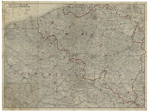 Kriegskarte von Belgien und angrenzendem Frankreich [cartographic material] / L. Ravenstein.