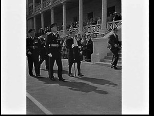 Governor Lieutenant-General E.W. Woodward arriving at P...