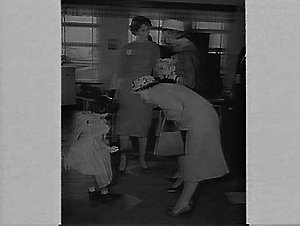 HRH Princess Alexandra of Kent visits a children's poli...