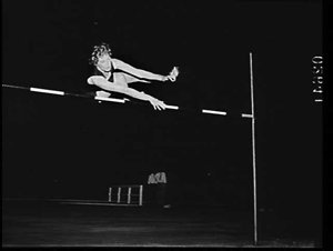 US (?) female high jumper at the British Empire & Commo...
