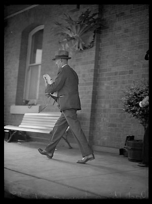 Jack King - trainer, 5 January 1938 / photograph by N. ...
