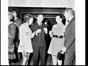 Reception for travel agents on board the P. & O. liner ...