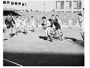 Great Britain versus Australia in the First Rugby Leagu...