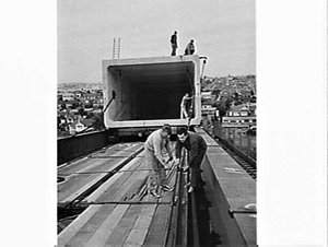 Photographs taken on top of the Gladesville Bridge duri...