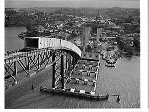 Photographs taken on top of the Gladesville Bridge duri...