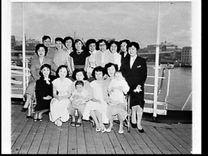 Japanese war brides arrive on the New Australia