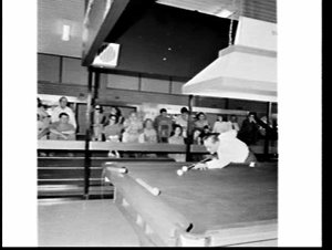 Demonstration of billiards at the Royal Easter Show, Sy...
