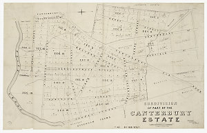 Subdivision of part of the Canterbury estate [cartograp...