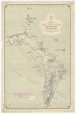 Map of Lord Howe Island shewing the present holdings an...
