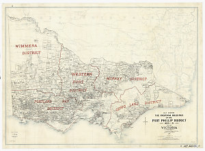 Map showing the pastoral holdings of the Port Phillip d...