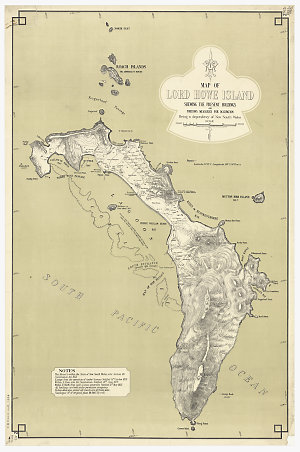 Map of Lord Howe Island shewing the present holdings an...