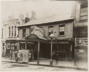King Street entrance, Theatre Royal, Sydney, 1882