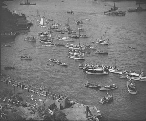 Boats on the Harbour, Sydney Harbour Bridge Celebration...
