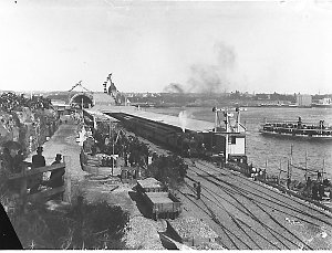 The North Shore Terminal [i.e. opening of the railway s...