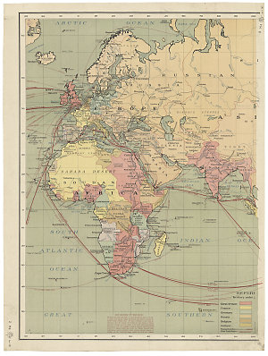 Trade routes of the world [cartographic material] / H.E...