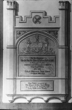 Memorial tablet: Sir Robert William Duff, Governor of N...
